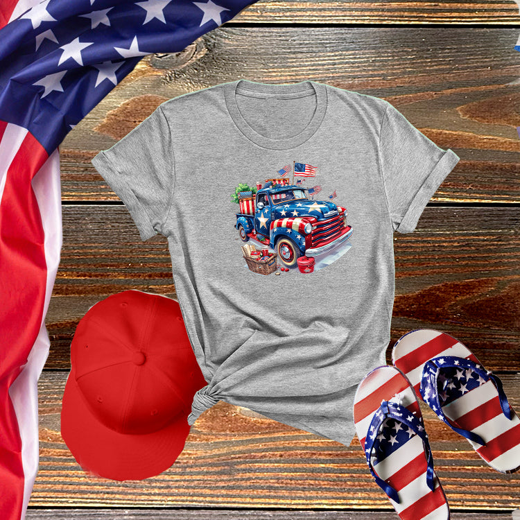 All American Ride Patriotic Truck Tee