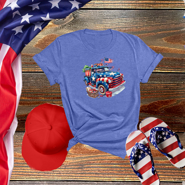 All American Ride Patriotic Truck Tee