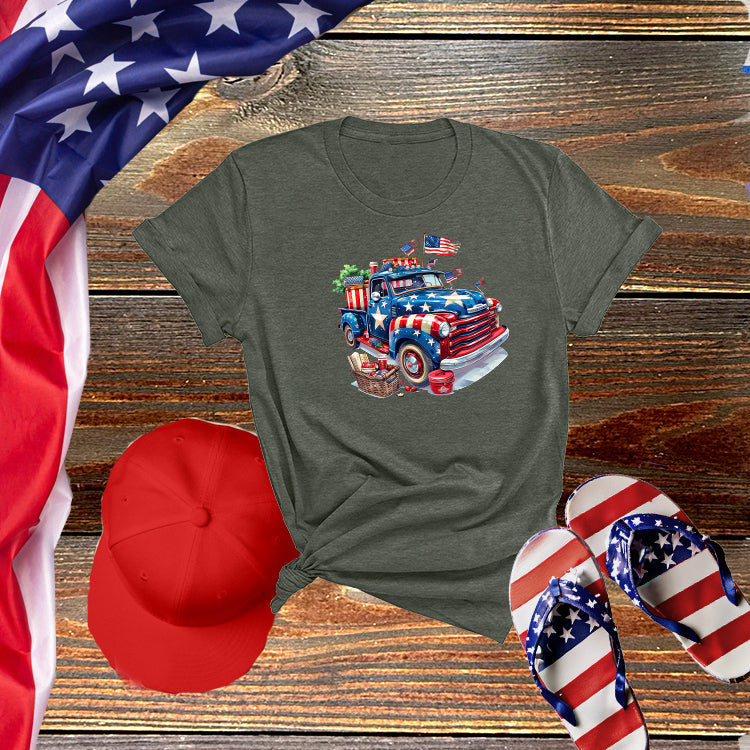 All American Ride Patriotic Truck Tee