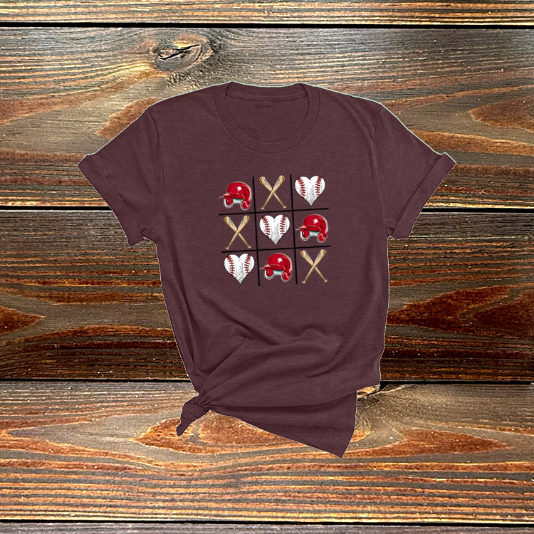 Baseball Tic Tac Toe Tee