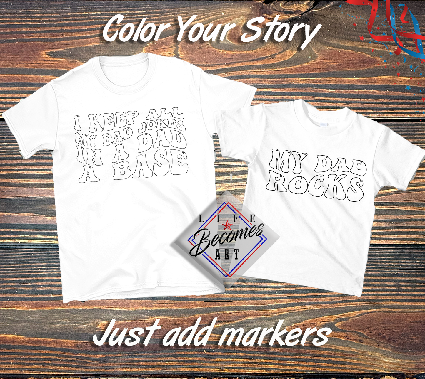 Daddy & Me Color Your Story - Adult Shirt