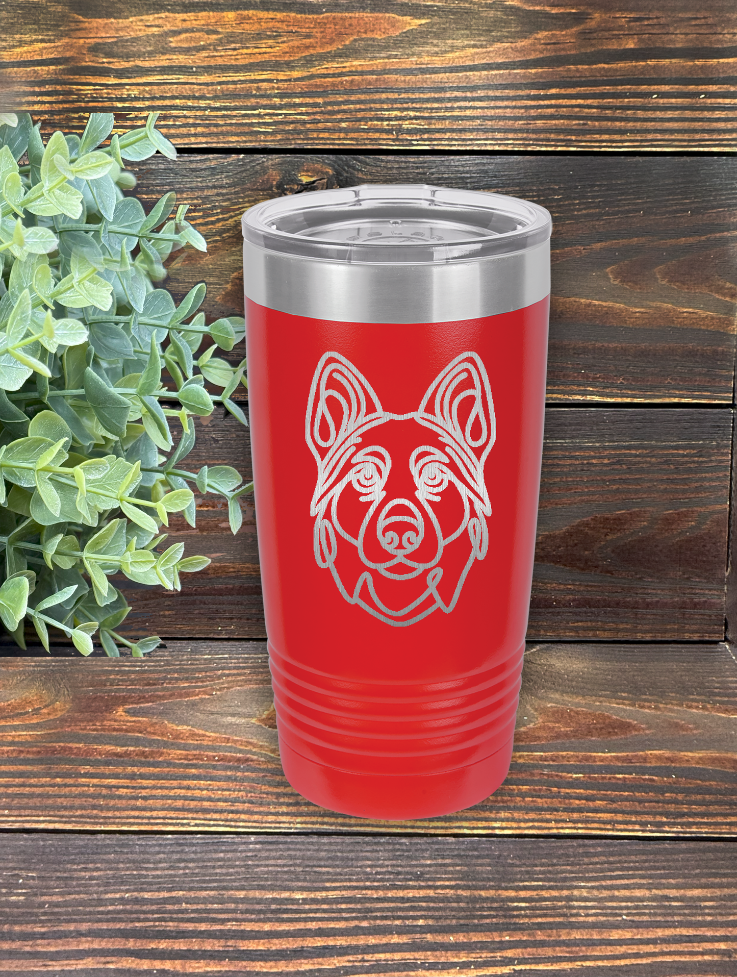 German Shepherd 20 oz. Custom Stainless Steel Polar Camel Travel Mug