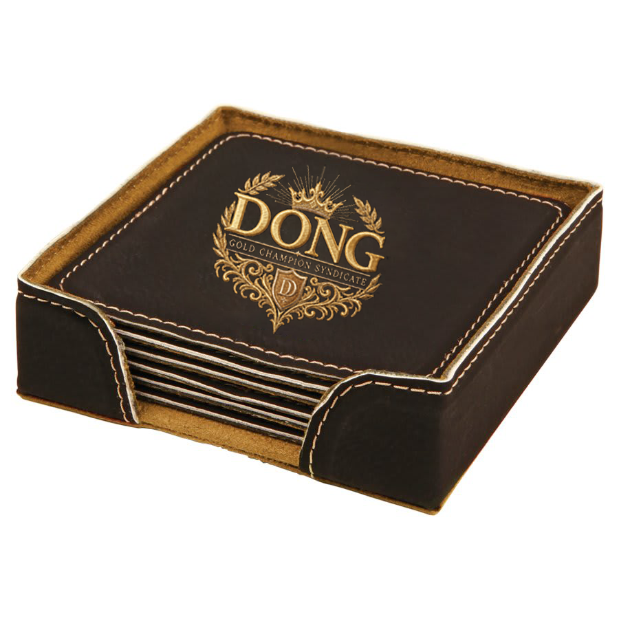 DONG Official Leatherette 6-Coaster Set