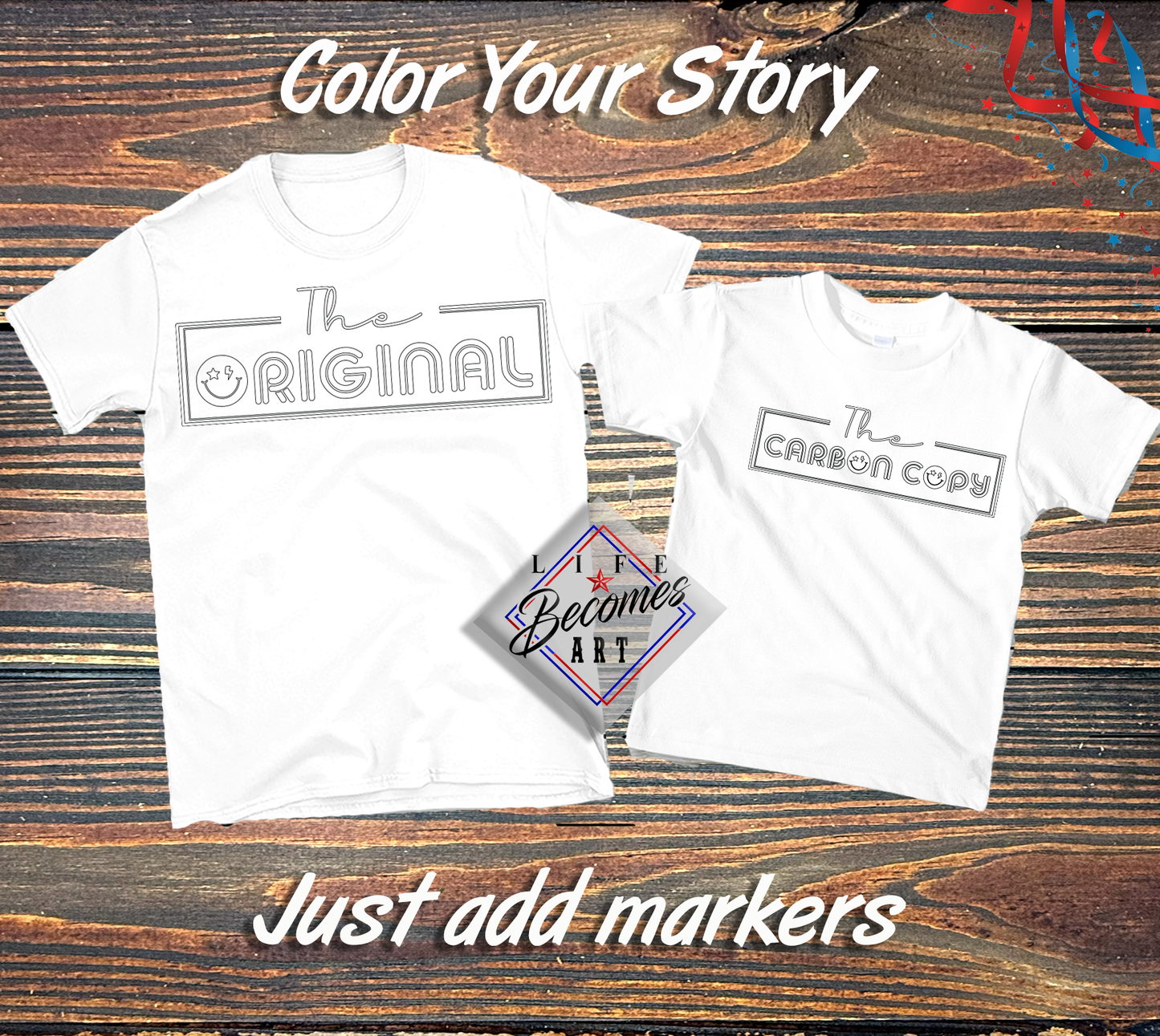 Daddy & Me Color Your Story - Adult Shirt