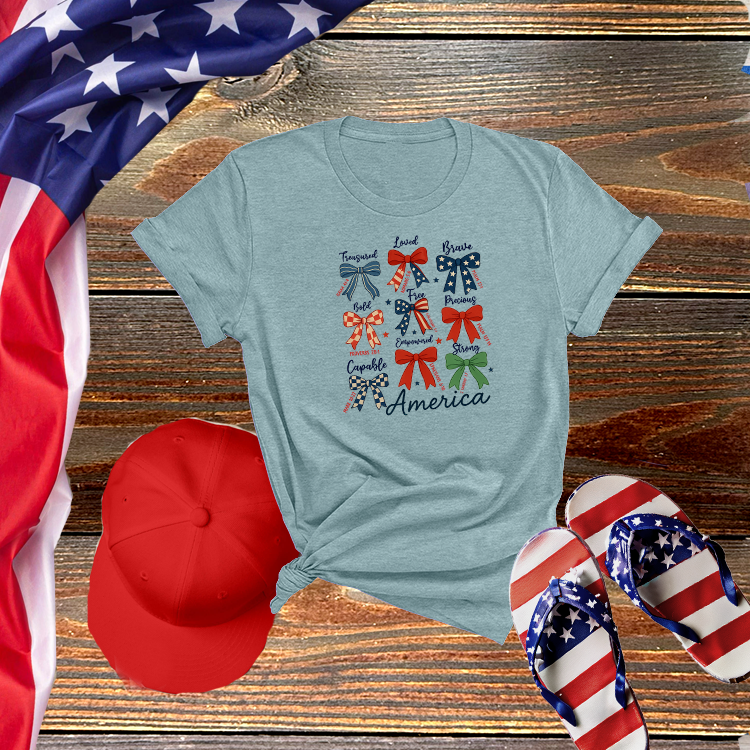 Retro America Bows Scriptures Tee