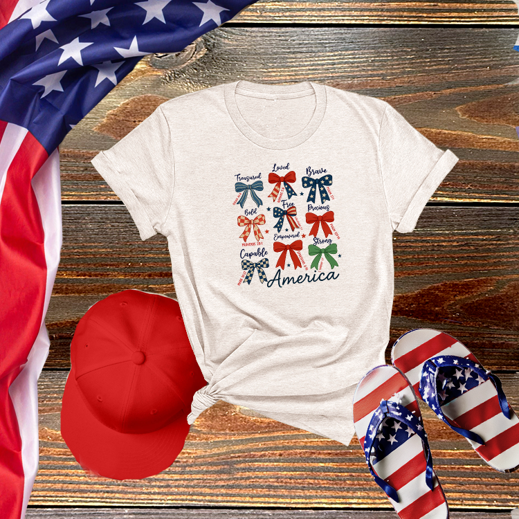Retro America Bows Scriptures Tee