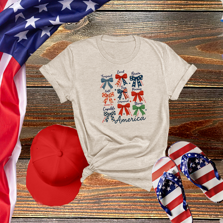 Retro America Bows Scriptures Tee