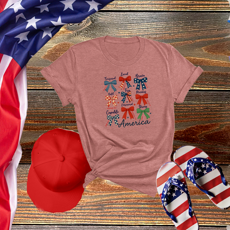 Retro America Bows Scriptures Tee