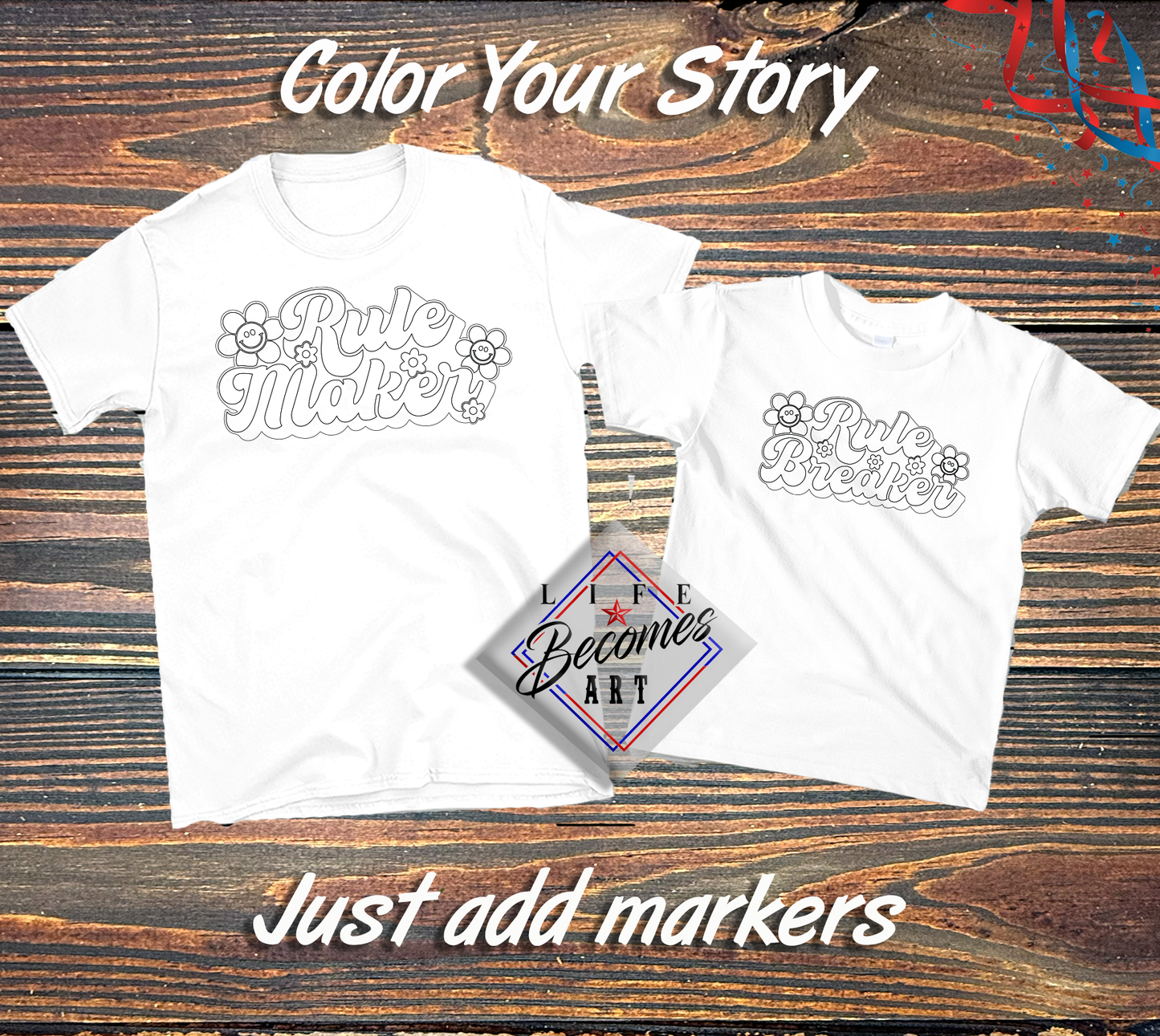 Daddy & Me Color Your Story - Adult Shirt