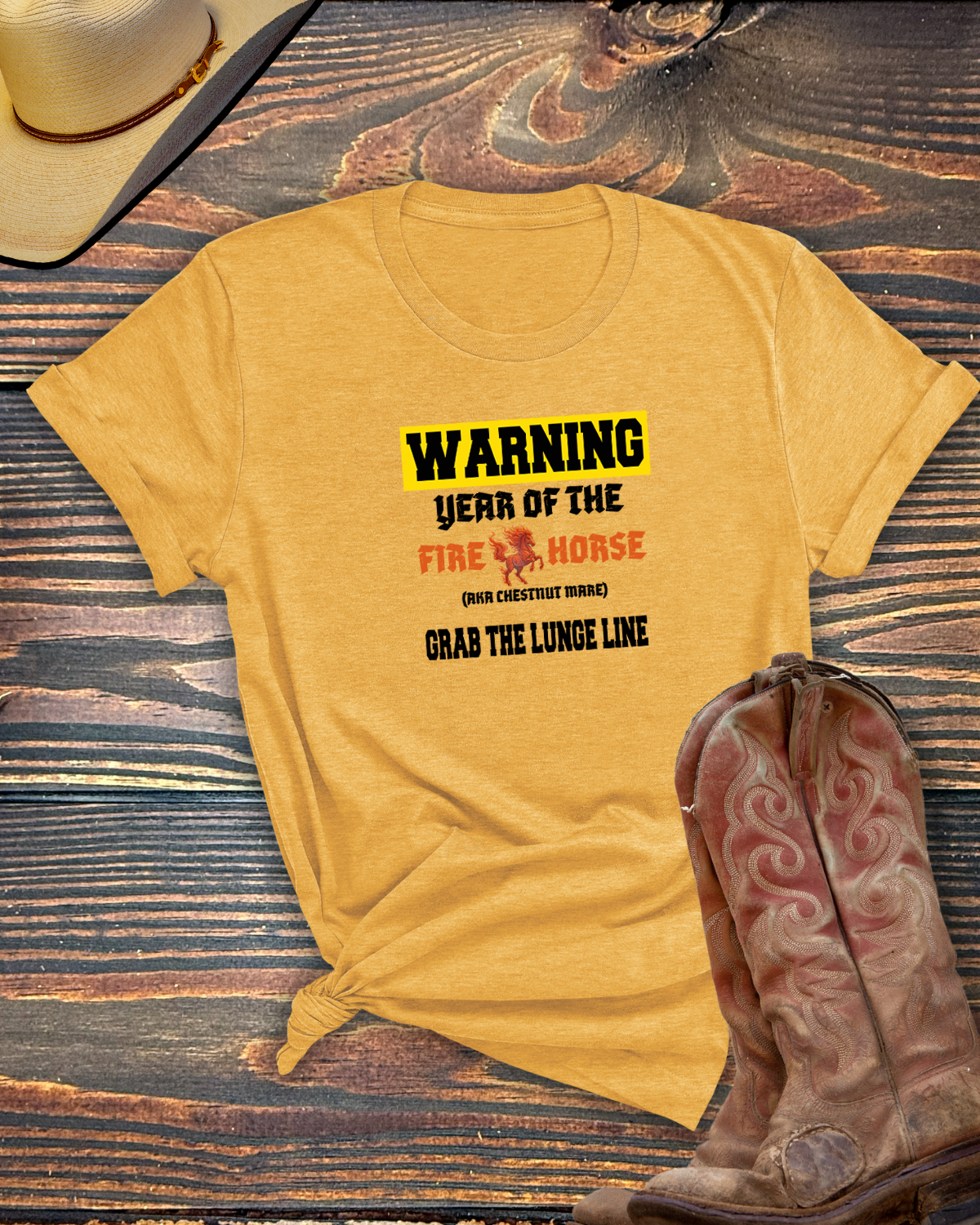 Year of the Fire Horse 2026 Chestnut Mare Tshirt