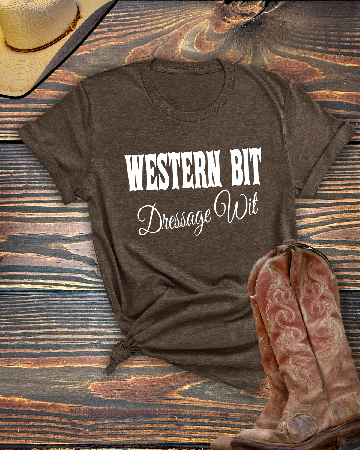 Western Bit Dressage Wit Tshirt