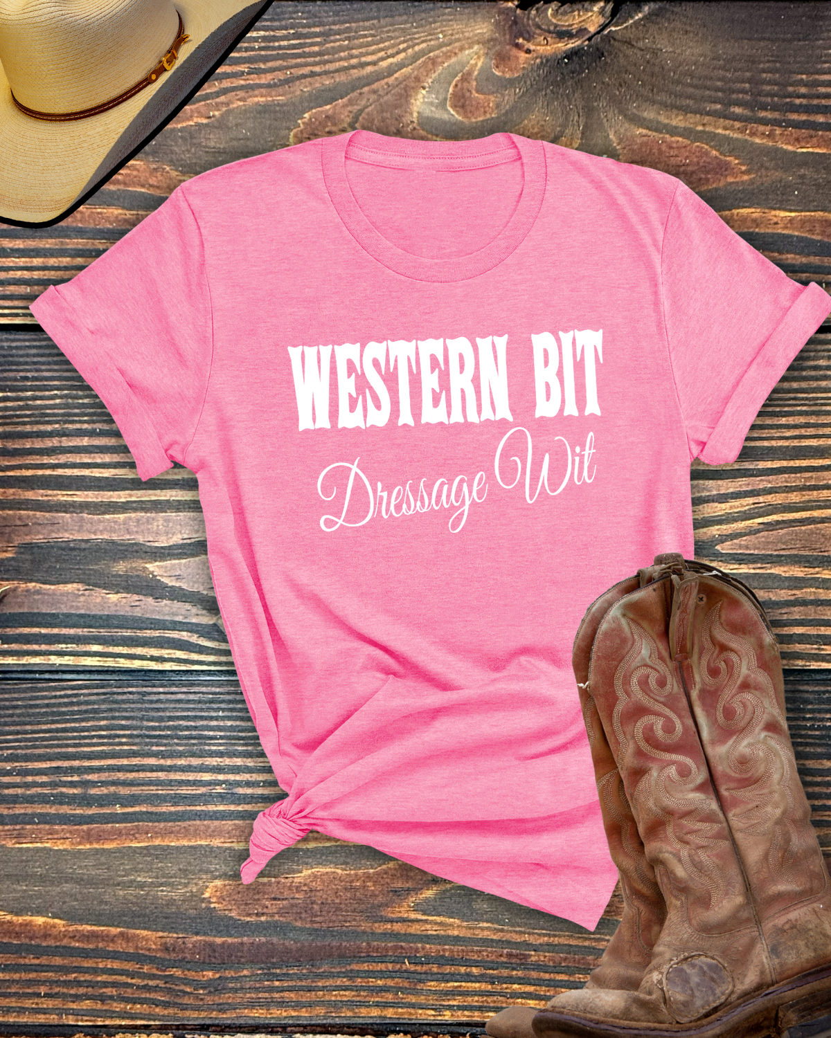 Western Bit Dressage Wit Tshirt