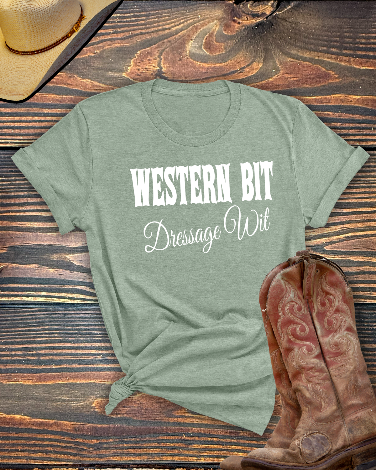 Western Bit Dressage Wit Tshirt