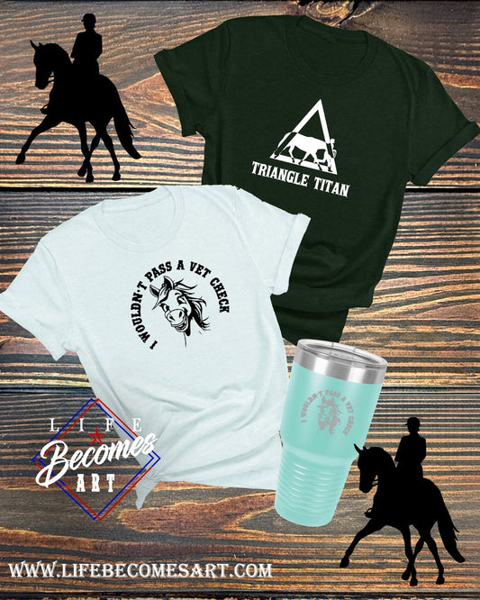 Sport Horse Tshirt/Tumbler Combo