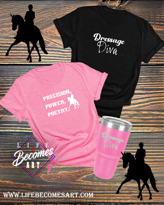 Dressage Tshirt/Tumbler Combo