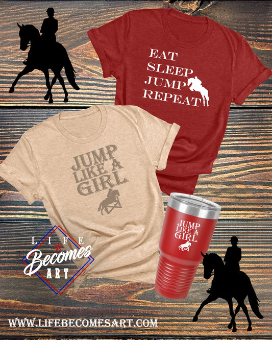 Hunter/Jumper Tshirt/Tumbler Combo
