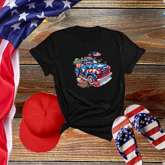All American Ride Patriotic Truck Tee