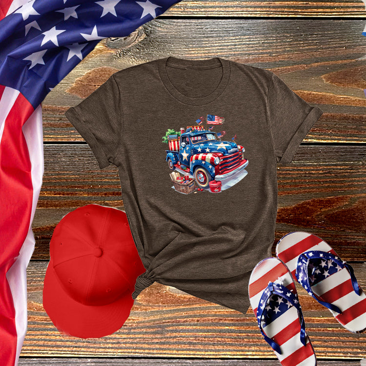 All American Ride Patriotic Truck Tee