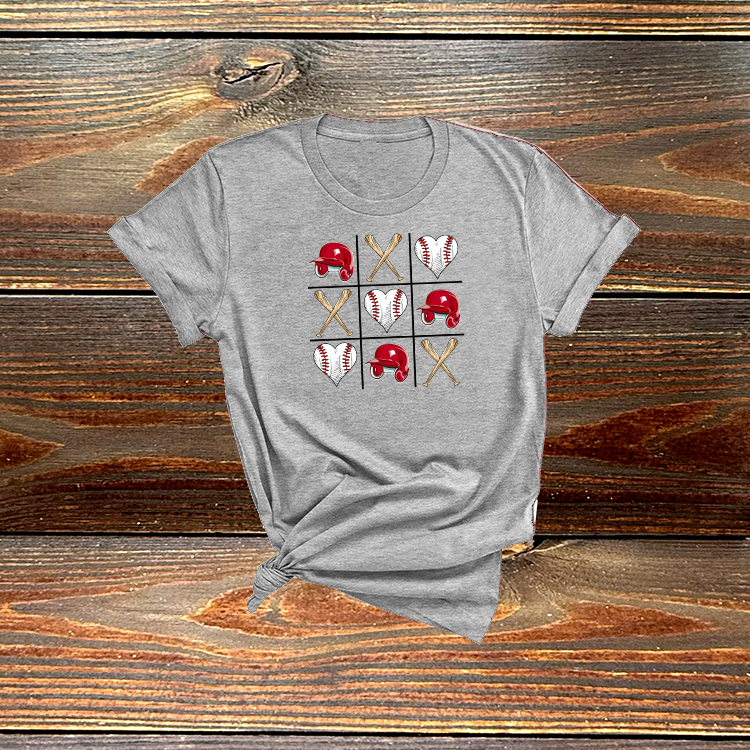 Baseball Tic Tac Toe Tee