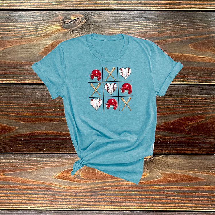 Baseball Tic Tac Toe Tee