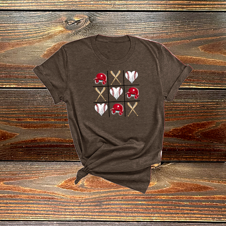 Baseball Tic Tac Toe Tee