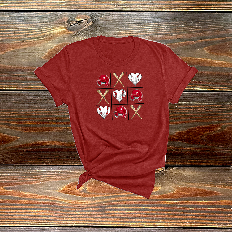Baseball Tic Tac Toe Tee