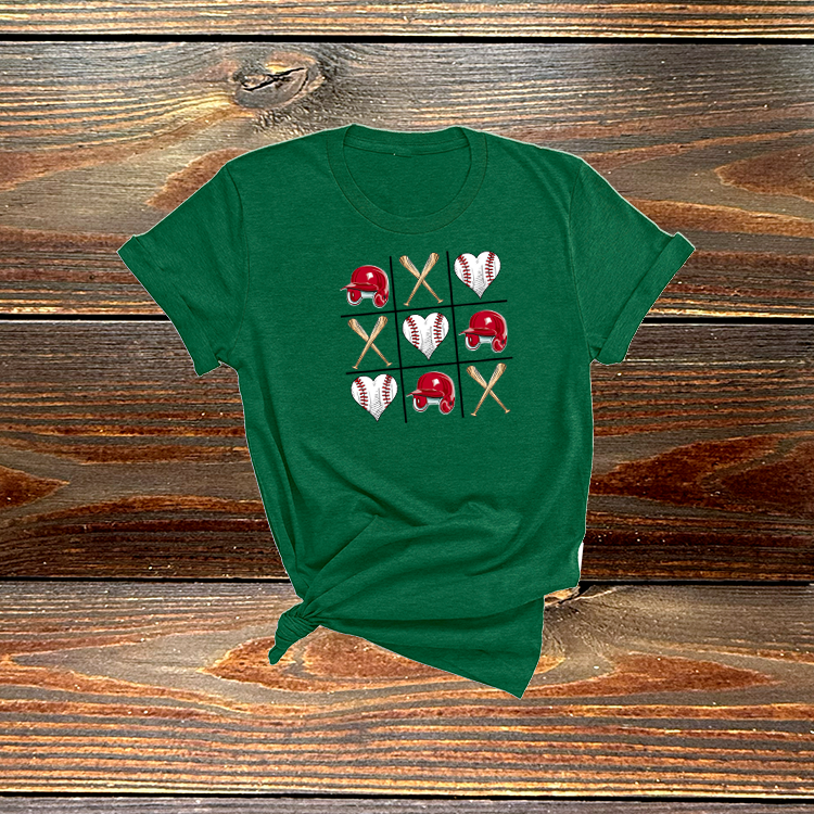 Baseball Tic Tac Toe Tee