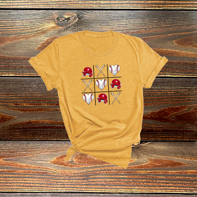 Baseball Tic Tac Toe Tee