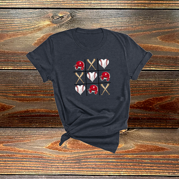 Baseball Tic Tac Toe Tee