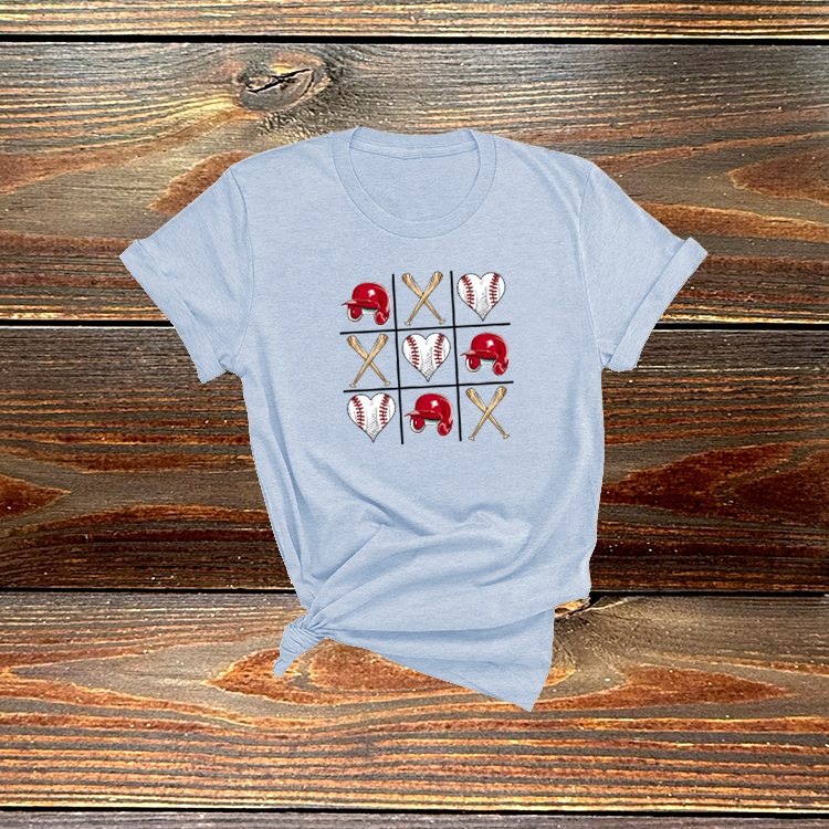Baseball Tic Tac Toe Tee