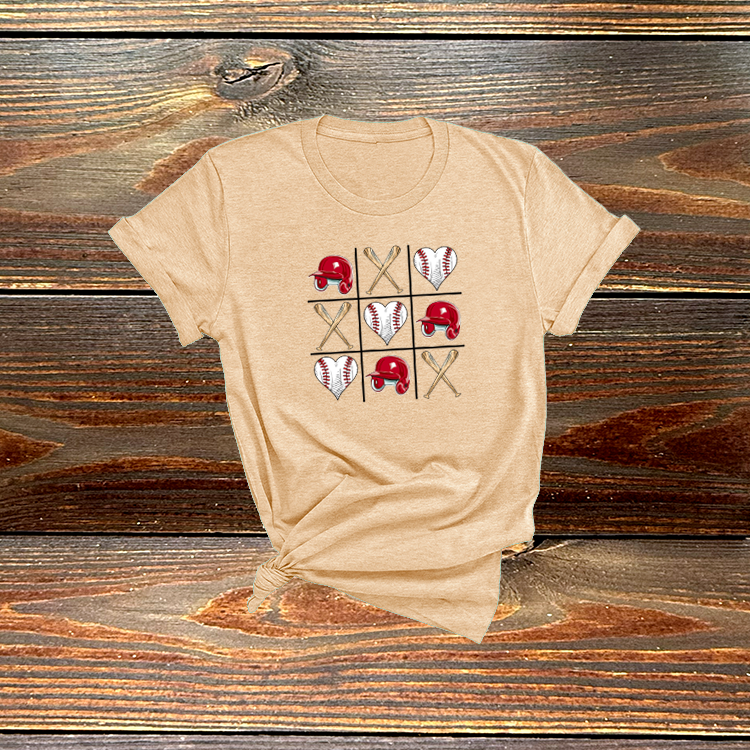 Baseball Tic Tac Toe Tee