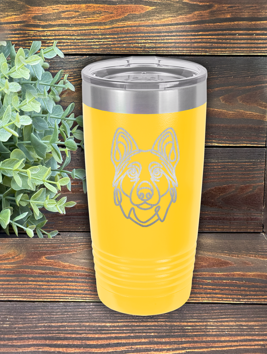 German Shepherd 20 oz. Custom Stainless Steel Polar Camel Travel Mug