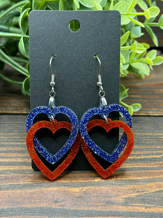 Double Hanging Hearts