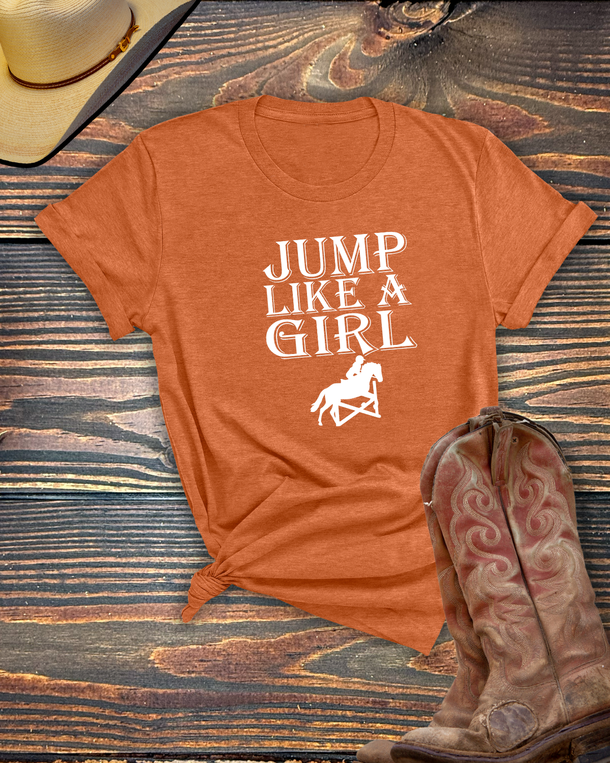 Jump Like a Girl Tshirt - Equine Devine