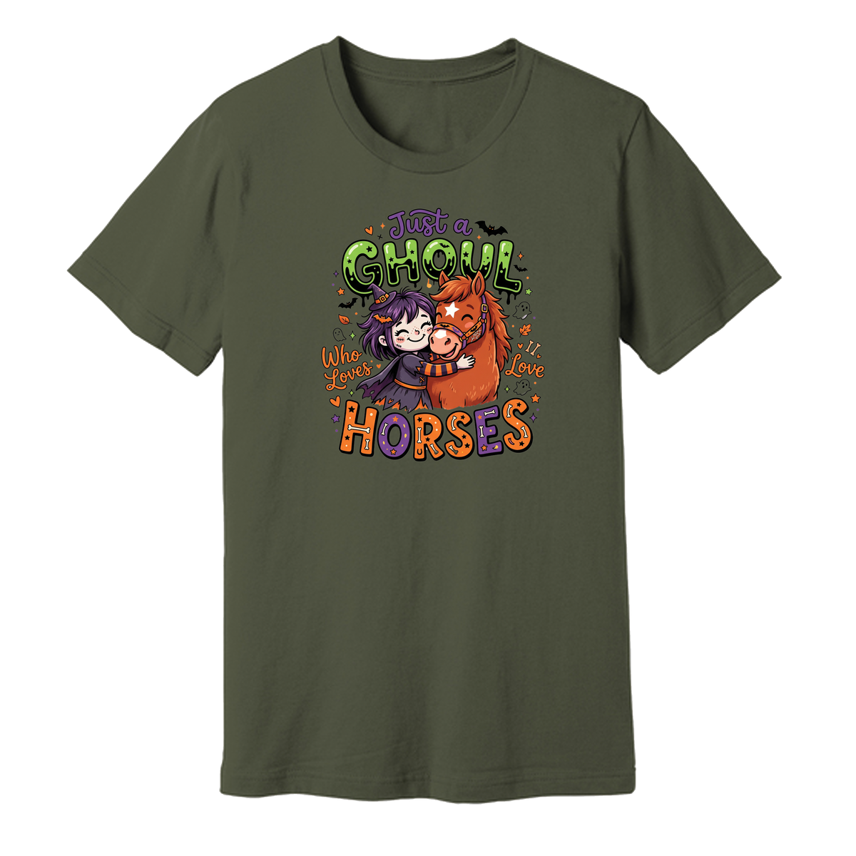 Just a Ghoul Who Loves Horses Tshirt
