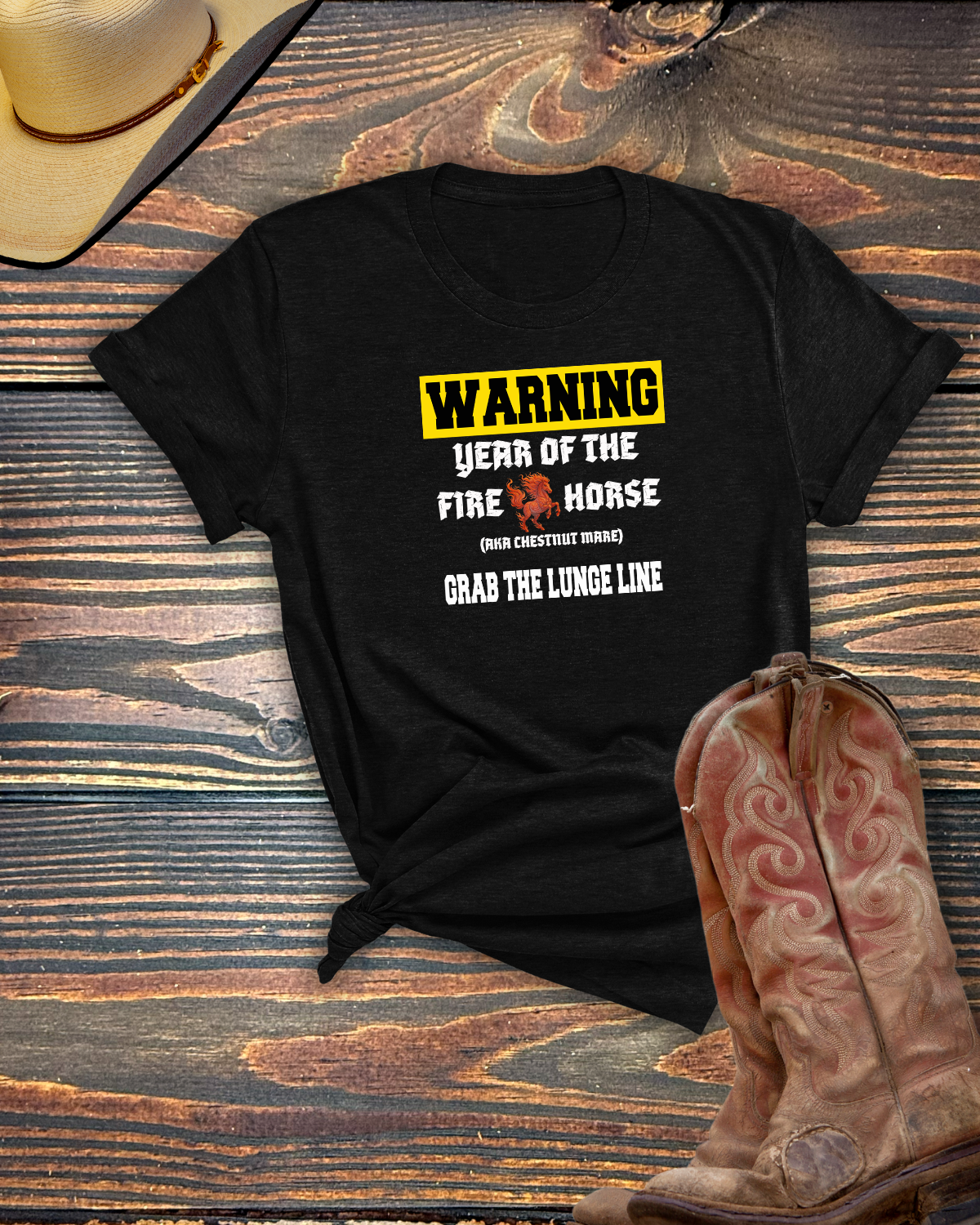 Year of the Fire Horse 2026 Chestnut Mare Tshirt