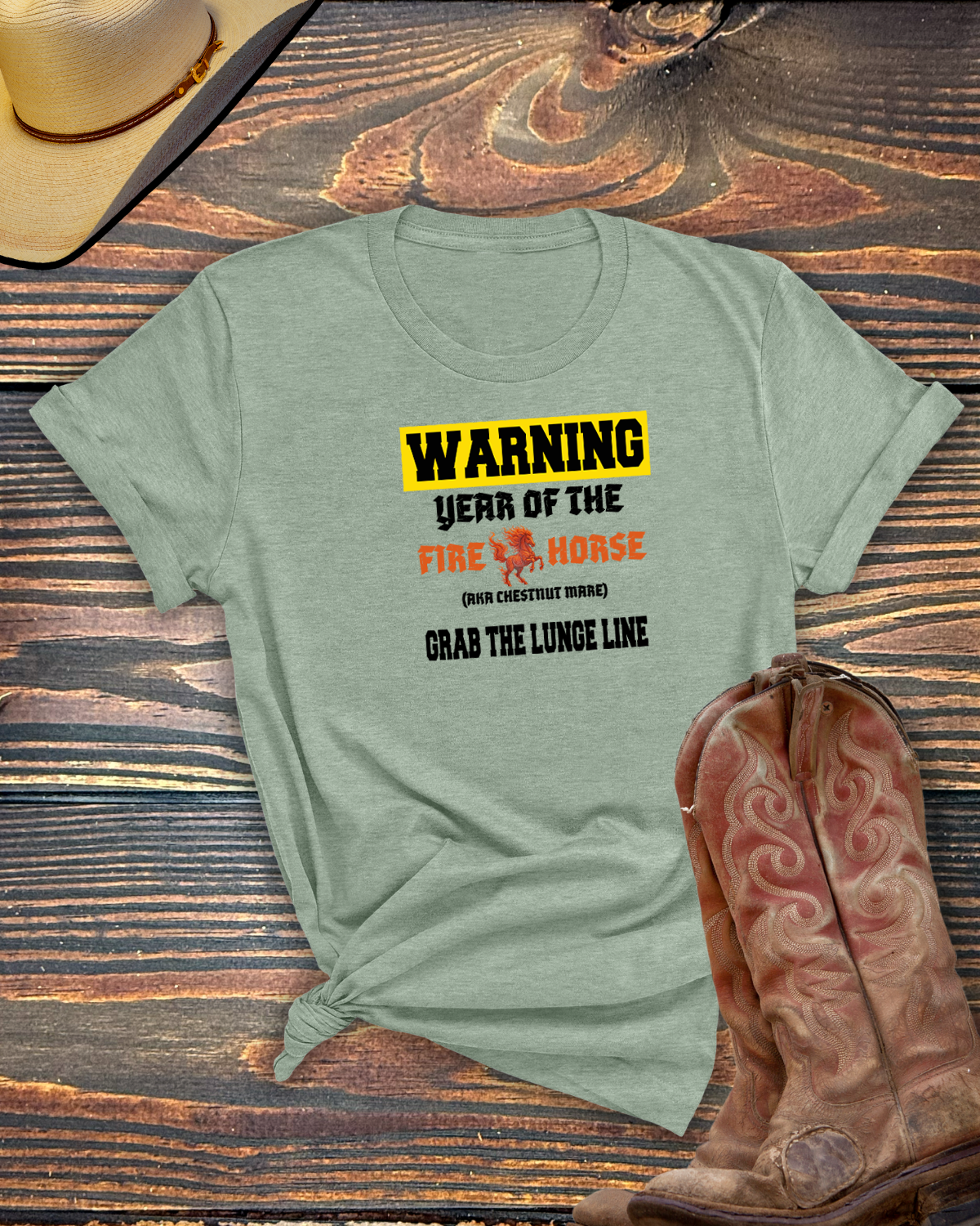 Year of the Fire Horse 2026 Chestnut Mare Tshirt